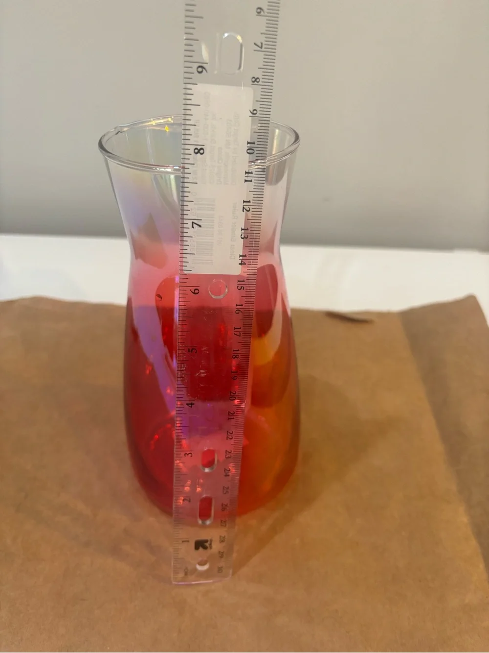 Fuchsia Pink Ombre Glass Vase - Home Accents